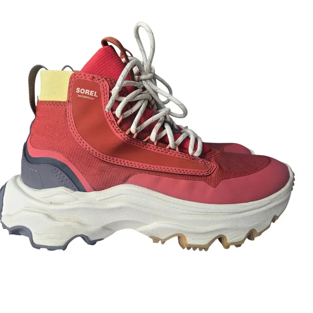 Sorel Size 5.5 Women's Kinetic Waterproof On the Go Venture Mid-Boot Hiking red - Picture 3 of 10